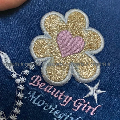 شلوارجین دخترانه بچه گانه طرح گل