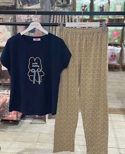 تیشرت و شلوار زنانه سکسن کد 13213