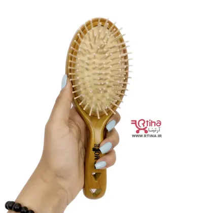 برس دکتر مورنینگ دندانه چوبی | دسته طرح چوب