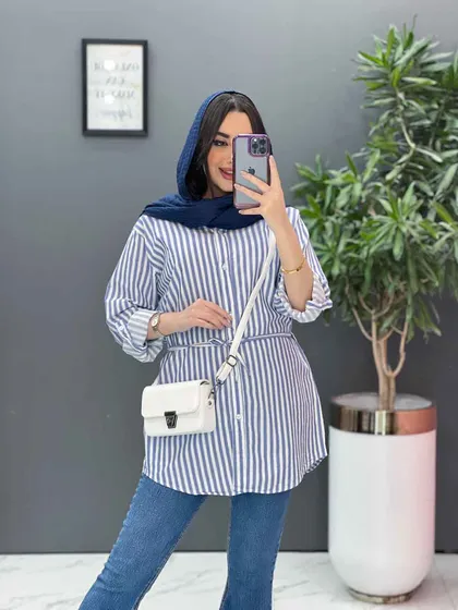مانتو نخی راه راه