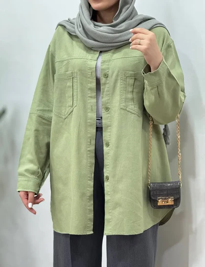 مانتو کتان کاغذی هونیا
