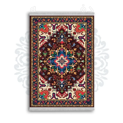 *جدید* فرشینه از جنس پارچه شانل مخمل ترک طرح فانتزی برند دفه کد 1842
