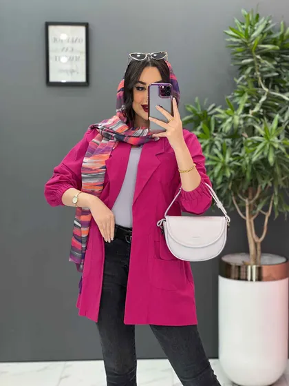 مانتو لینن پشت گت چهار جیب