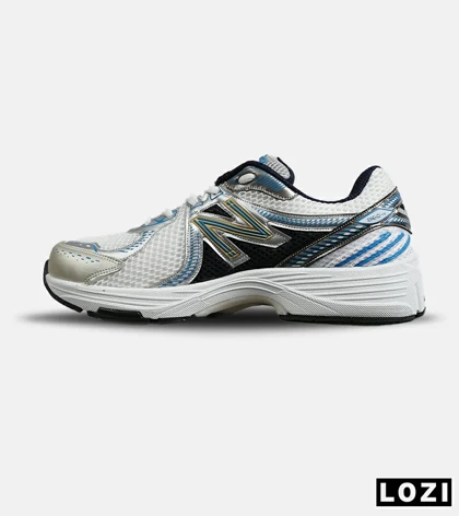کفش کتانی مردانه و زنانه مشکی سفید آبی New Balance 860 V.02 مدل 7762