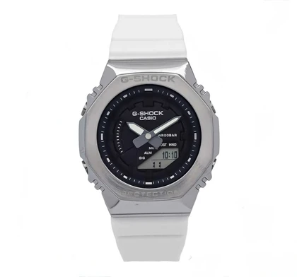 ساعت جی شاک زنانه GM-S2100 سیلور سفید