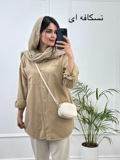 مانتو کتان پنبه پاپلی