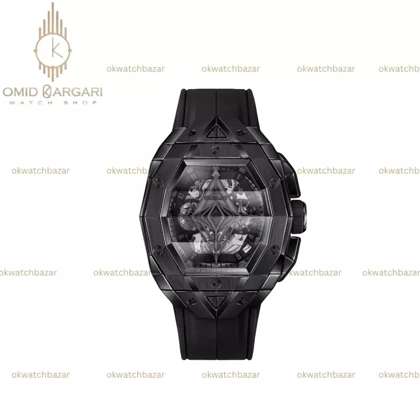 ساعت مچی اوبلو کهکشانی تمام مشکی Hublot Spirit of Big Bang Sang Bleu