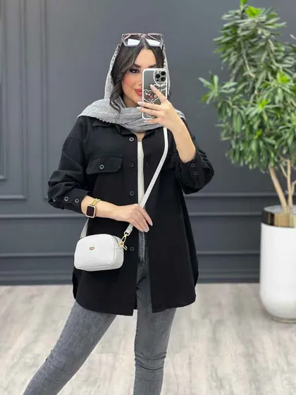 مانتو شومیزی آستین دو دکمه
