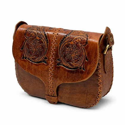 کیف چرم طبیعی طرح جغد مدل نگار کد 207073