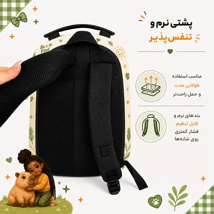 کوله پشتی مدرسه مدل MS1050 طرح دختر