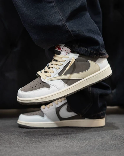 کتانی نایک ایر جردن وان تراویس اسکات ریورس موکا nike air jordan travis scott Reverse Mocha