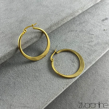 گوشواره زنانه حلقه‌ای آینه ای 20359