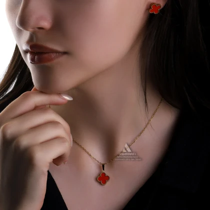 ست ونکلیف قرمز Vancliffe Necklace & Earrings GR