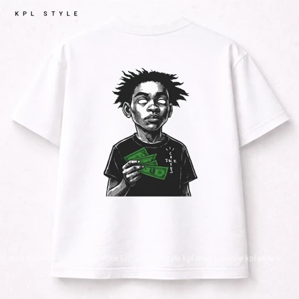 تیشرت باکسی صد درصد پنبه طرح Y2K | استایل ترندی و مدرن | کد 1395