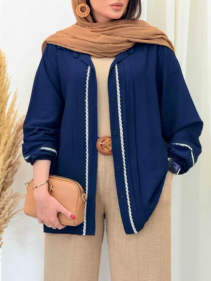 مانتو آستین کش نواردوزی