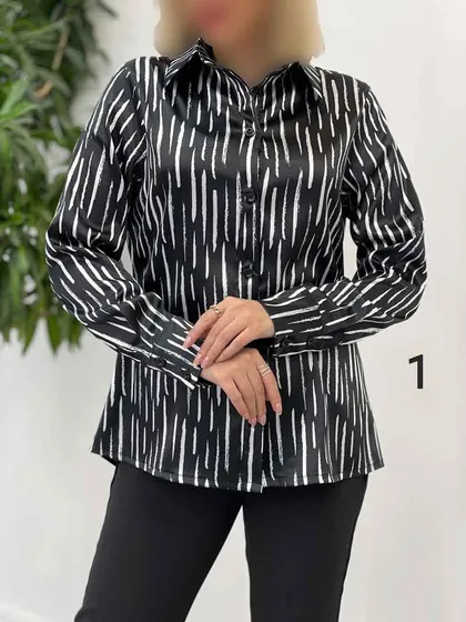 شومیز ساتن طرح دار
