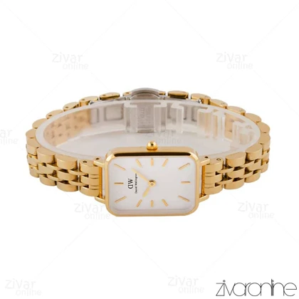 ساعت دنیل ولینگتون کوادرو طلایی صفحه سفید 104815