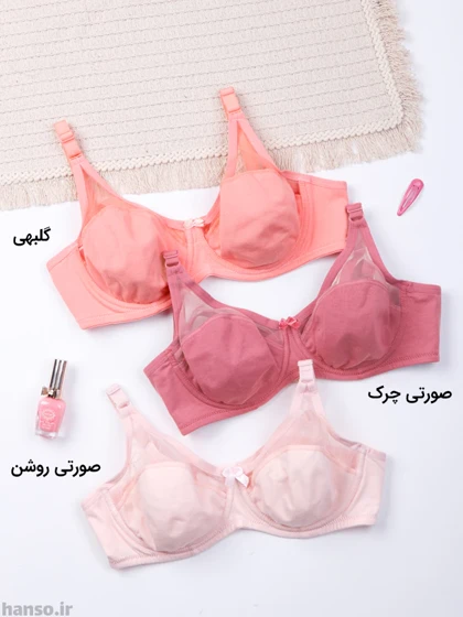سوتین پرسی نخی شیشه‌ای فنردار ایزابلا کد 065