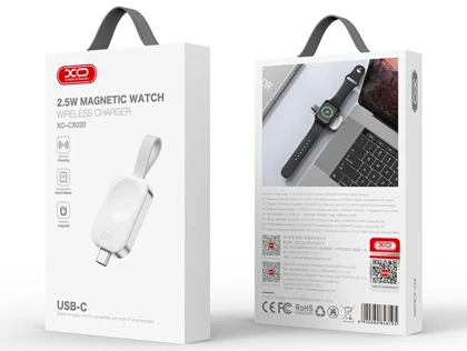شارژر بی سیم اپل واچ سری 1 تا 7 ایکس او XO CX020 USB Type-C Portable Wireless Charger 2.5W Apple Watch