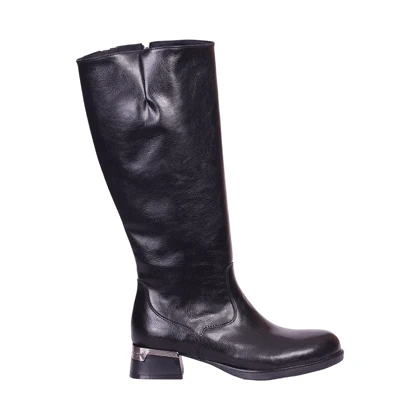 بوت بلند پاشنه‌دار مشکی مدل رما_کد 3423