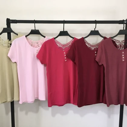 تیشرت پشت گیپوری زنانه