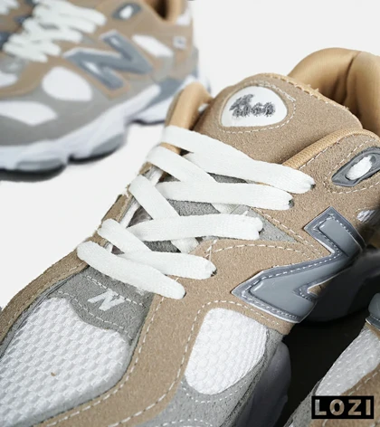 کفش کتانی مردانه و زنانه کرم طوسی NEW BALANCE 9060 مدل 7317