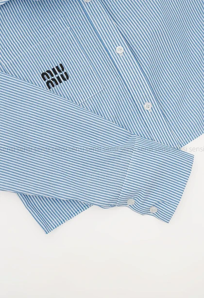 شومیز کراپ راه راه miu-miuکد1005672