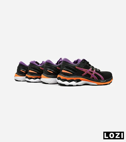 کتانی بزرگ پا مشکی بنفش نارنجی ASICS GEL-KAYANO 27