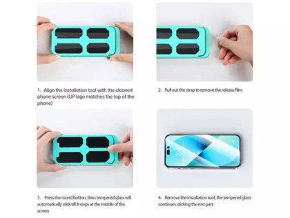 محافظ صفحه نمایش آیفون 12 و 13 پرومکس، 14 پلاس با ابزار نصب یوسامز USAMS Glass iPhone 13 Pro Max/14 Plus/BH805M01