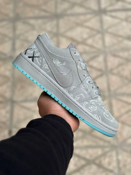 کتانی نایک کاز طوسی فیروزه ای سبک و راحت استایل مدرن