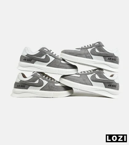 کفش کتانی طوسی سفید نایک NIKE AIR FORCE Custom