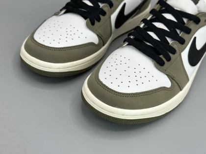 کتانی نایکی جردن1لو اولیو/Nike Air Jordan 1 low