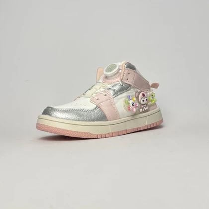 کفش بچگانه چراغدار ملودی عروسک دار صورتی