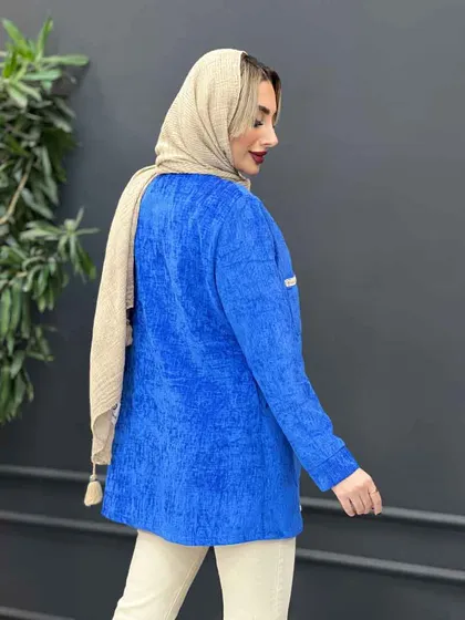 مانتو مخمل نوار دوزی