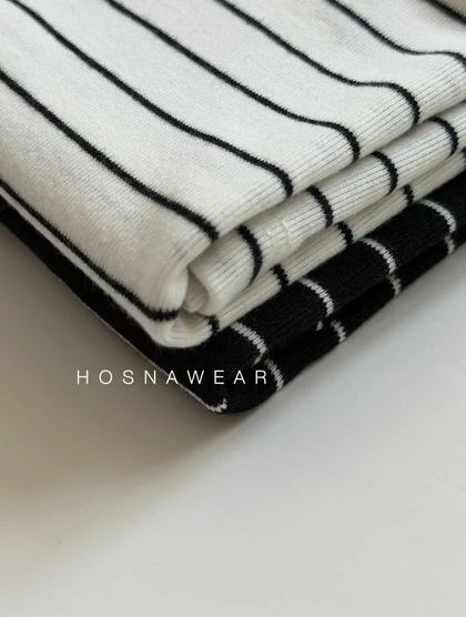 تیشرت کراپ راه راه وارداتی