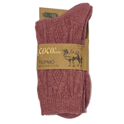 جوراب بافت ساق بلند زنانه پشم شتر برند Coco&hana