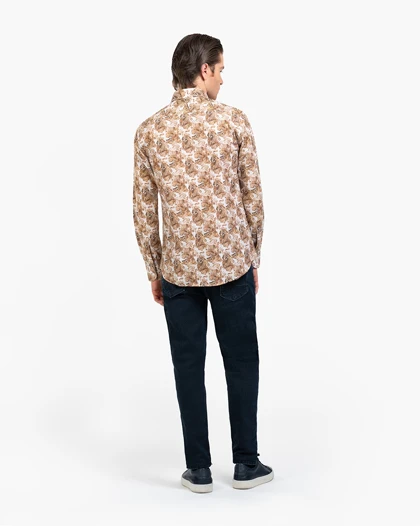 پیراهن مردانه چاپی گل‌دار کد 1775