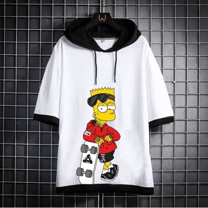 تیشرت کلاه دار طرح سیمسون