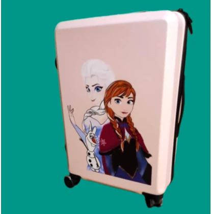 چمدان کودک السا و آنا سایز 24 رنگ صورتی کم رنگ ricardobeverlyhills