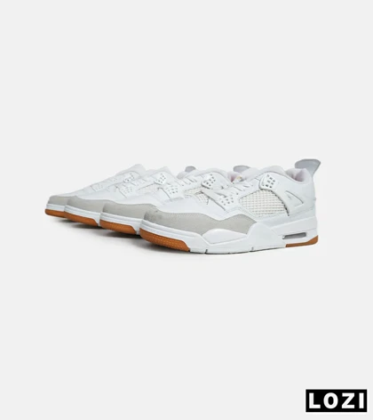 کتانی ساق‌دار بزرگ پا سفید Nike air jordan 4