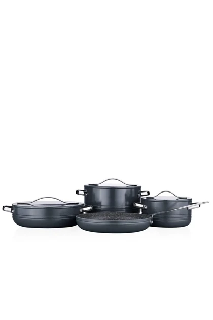 سرویس قابلمه گرانیتی KORKMAZ مدل A2620-2 - مشکی