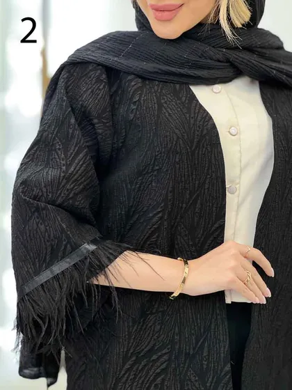 مانتو فکورا آستین پر