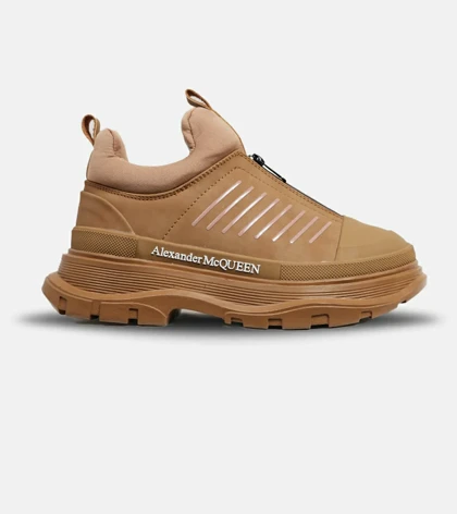 کفش کتانی نیم ساق قهوه ای Alexander McQueen