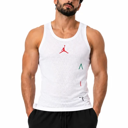 رکابی ورزشی مردانه جردن مدل Dri Fit-226 سفید