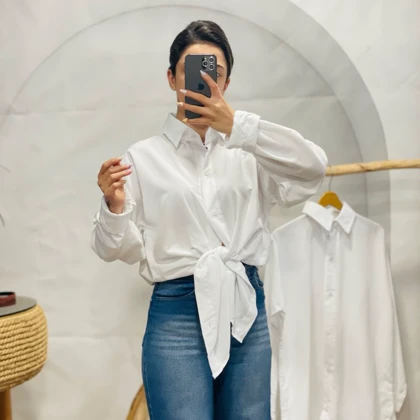 شومیز ساده و سفید زنانه