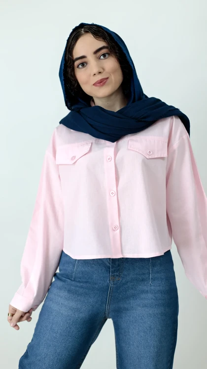 شومیز کراپ رنگی