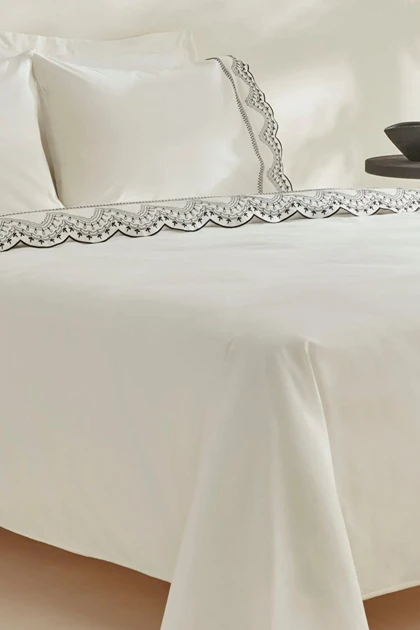 سرویس روتختی دو نفره Karaca Home مدل Orvin پنبه - سفید