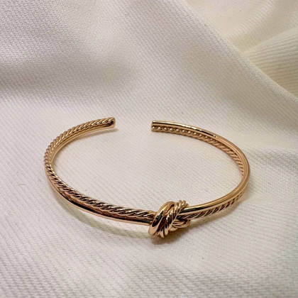 بنگل ژوپینگ مدل «گره عشق» (Love Knot) | بافت طنابی و فری‌سایز