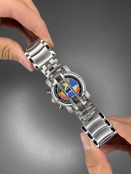 ساعت مچی بولگاری کورنوگراف بند سیلور صفحه اسکلتون Bvlgari