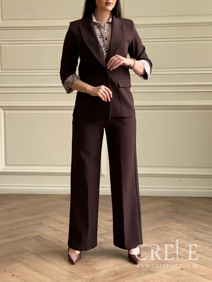 ست سه تیکه کت شلوار آستین پاکتی